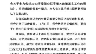 开云APP-8队未落实偿还欠薪被扣分 河北队两连扣已是-6分